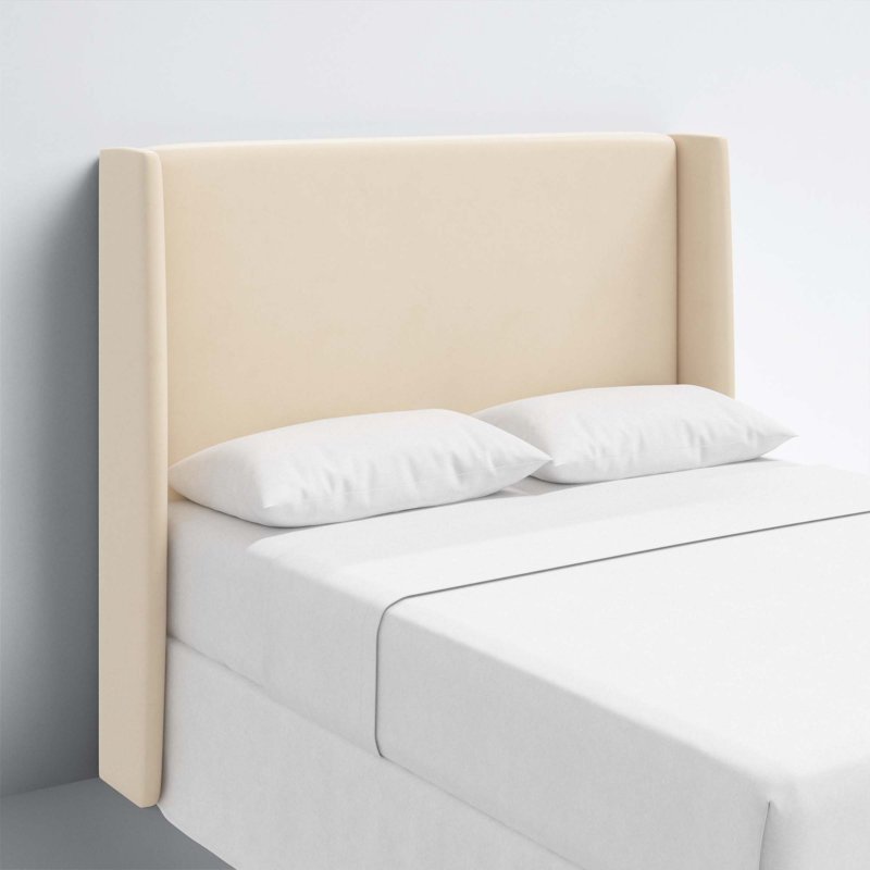 Wilburg Faine Headboard, Classic Pearl Performance Velvet, Full