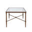 La table basse rectangulaire avec structure en métal et plateau en verre trempé, un ajout élégant et fonctionnel à votre espace de vie.