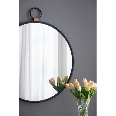 24" X 27"  Wall Mirror With Black Frame