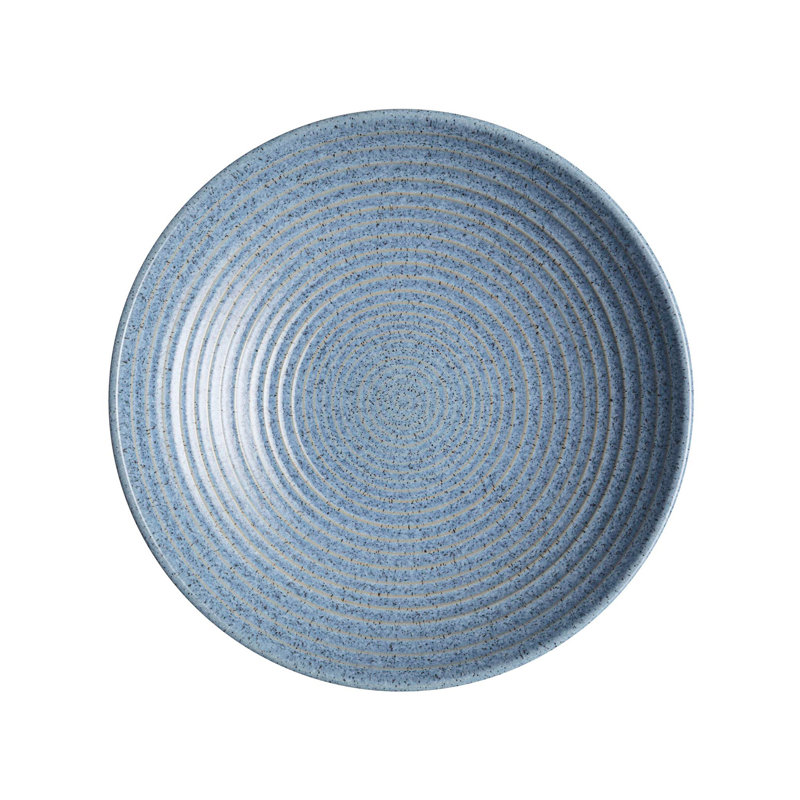 Denby Studio Blue Flint Medium Ridged Bowl