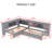 L-Shaped Solid Wood Daybed With Trundle And Storage Drawers-970036578