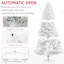 Arbre de Noël artificiel 7,5 pi, 1346 pointes de branches, ouverture automatique, base en acier, blanc, décore le bureau personnel, arbre blanc de 7,5 pi