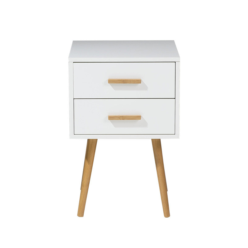 Abril 40cm W Solid + Manufactured Wood Bedside Table
