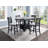 1Pc Casual Counter Height Kitchen 18" Extendable Leaf Storage Table Pedestal Base Design Wooden Dining Room Two-Tone Finish-1293284652