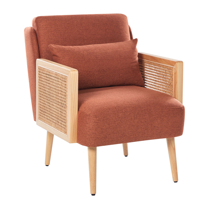Alviani Upholstered Armchair, Orange