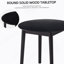 Table ronde noire, entièrement en bois massif, pouvant accueillir de 2 à 4 personnes, d'un diamètre de 31,5 po-700587472