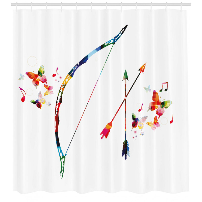Shower Curtain with Hooks Included, 69" H x 105" W