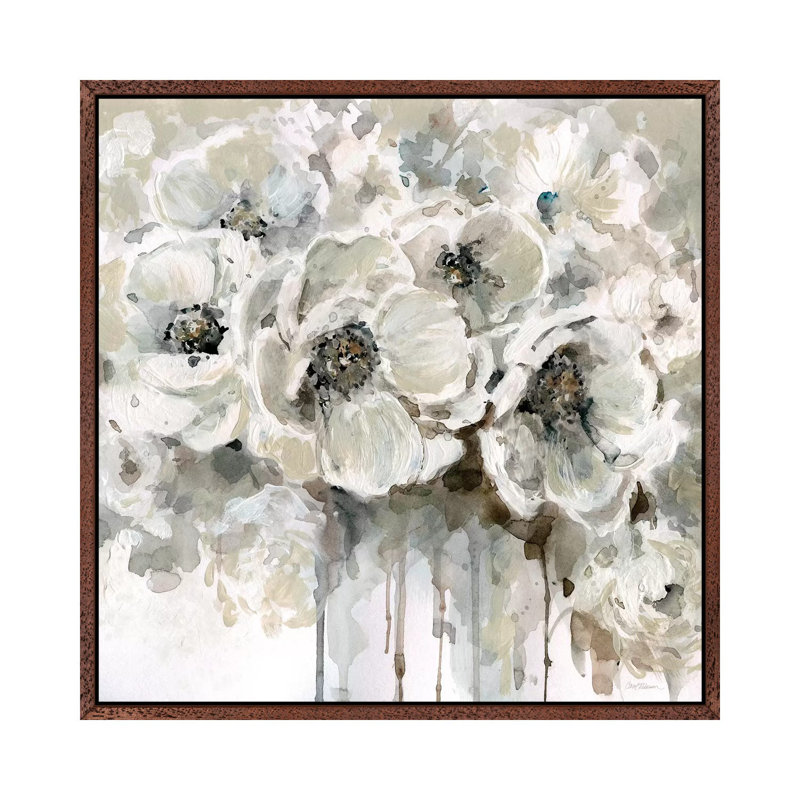 Quiet Moments by Carol Robinson - Painting on Canvas, 93.98 cm H x 93.98 cm W, Classic Brown Wood Framed