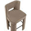 Tabouret de bar en tissu performance velours taupe Zuno-448664596
