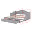 Canapé-lit simple en bois avec lit gigogne escamotable et tiroirs de rangement pratiques-838699547