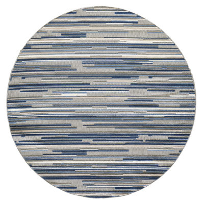 Tapis d'extérieur à rayures abstraites Gemmill