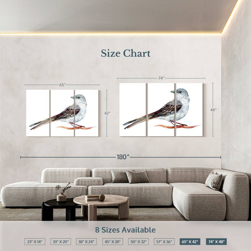 Brampt Mockingbird, 42" H x 65" W