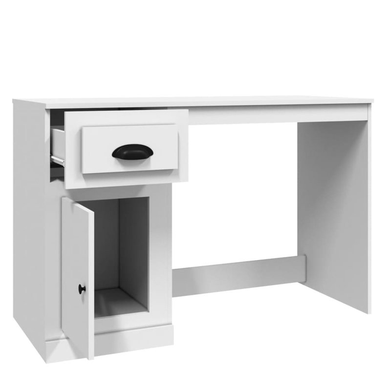 Serlin Solid Wood Writing Desk, White