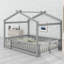Structure de lit en bois avec clôture de sécurité-129109599