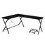 Bureau en forme de L en noir pour une efficacité de travail accrue Bureau en forme de L avec attrait moderne