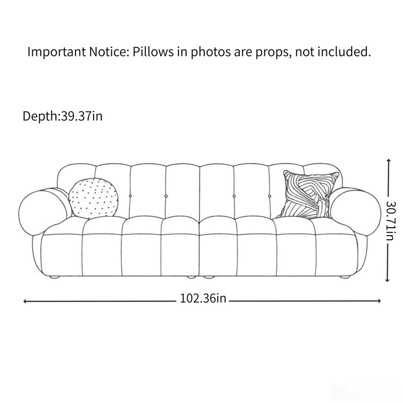 Canapé de style français à la mode et créative, Tissu blanc cassé