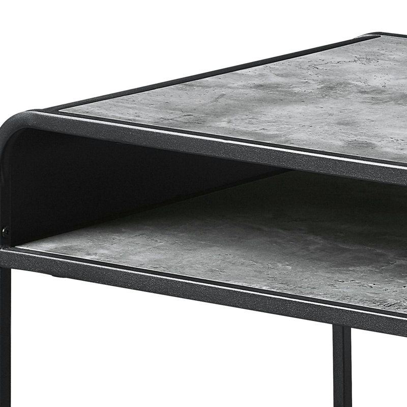 Table de salon en béton à 1 tablette
