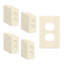 Plaques murales sans vis ENERLITES - rectangle, amande pâle-91290706
