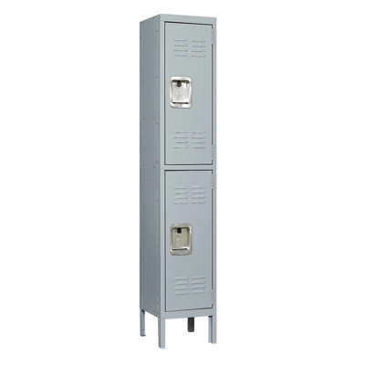 2 casiers en métal H 66 po avec serrure pour les employés, armoire de rangement pour garage