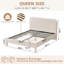 Lit plateforme rembourré avec coins arrondis doux, beige, grand Reigo-1297884052-1297884053