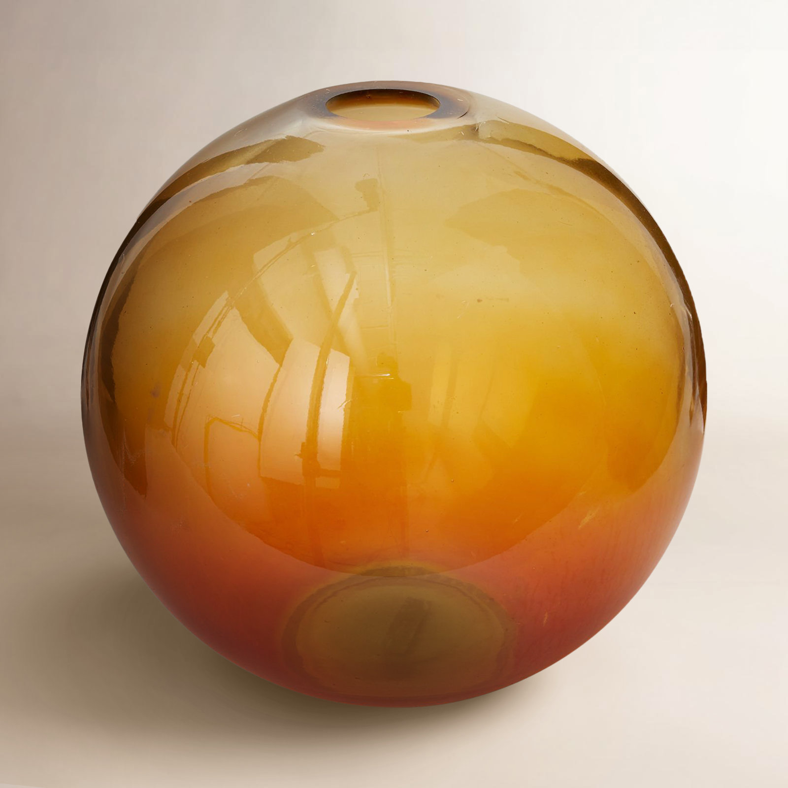 Joah 9.5'' Handmade Glass Table Vase, 9.5'' H x 10'' W x 10'' D