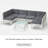 6 - Person Premium Patio Wicker Sectional Seating Group with Cushions-1461019995