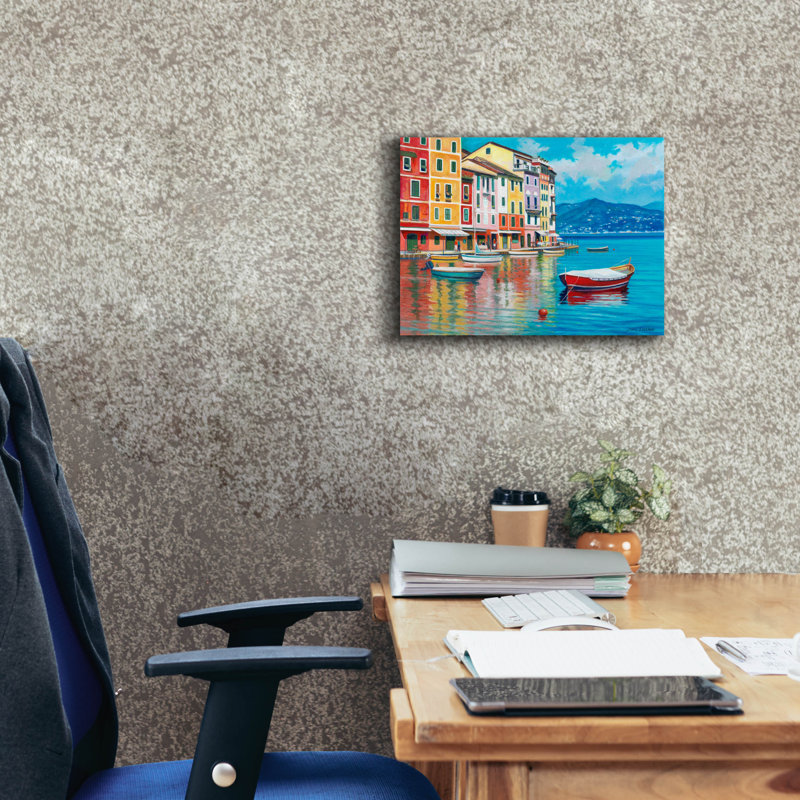"Portofino" par John Zaccheo, H 12 po x l 16 po x P 0,75 po