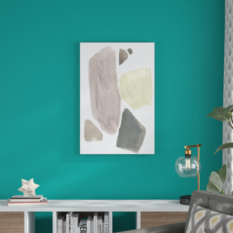 Muted Mod Shapes III by Jennifer Goldberger - Painting Print, 30cm H x 20cm W, Wrapped Canvas