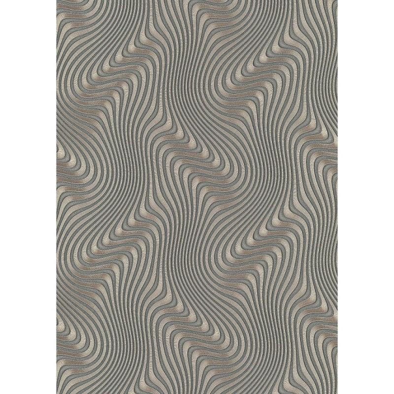 Papier peint à motif abstrait Concord Wallredings 10146-15, Gris/vert