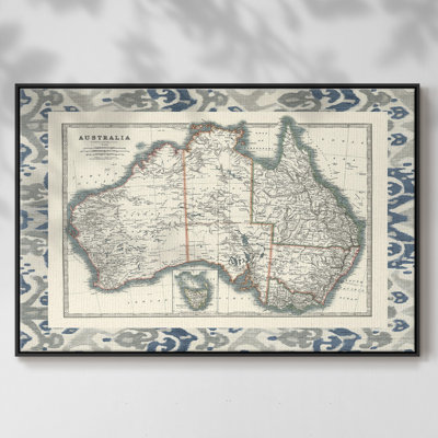 " Bordered Map Of Australia "