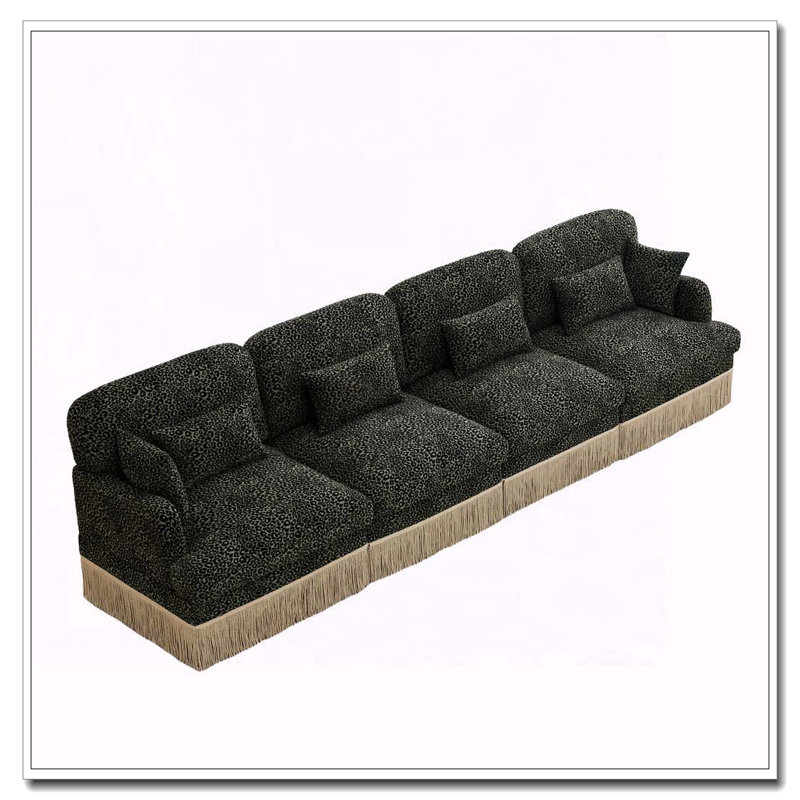 Canapé Comfy Chenille Leopard, Vert + 4 sièges