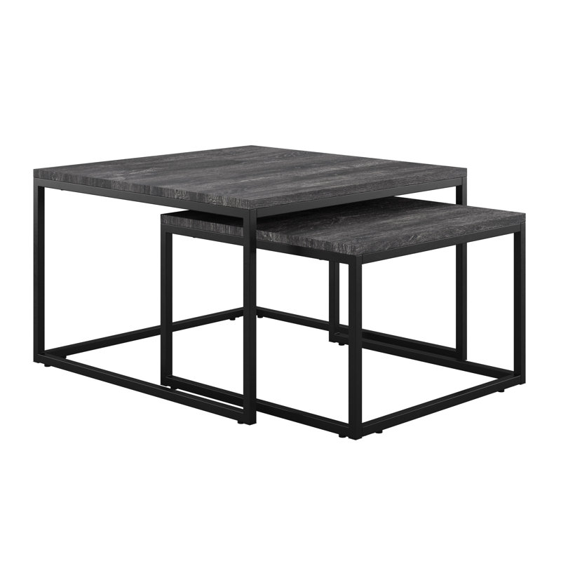 Whitsitt Square Nesting Coffee Table, Black