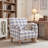 29" Wide Stylish Solid Wood Plaid Accent Chair With Nailhead Trim-567906809