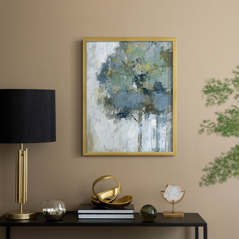 «Spring Tree II», reproduction encadrée - bois massif, H 21 po x l 17 po, Doré