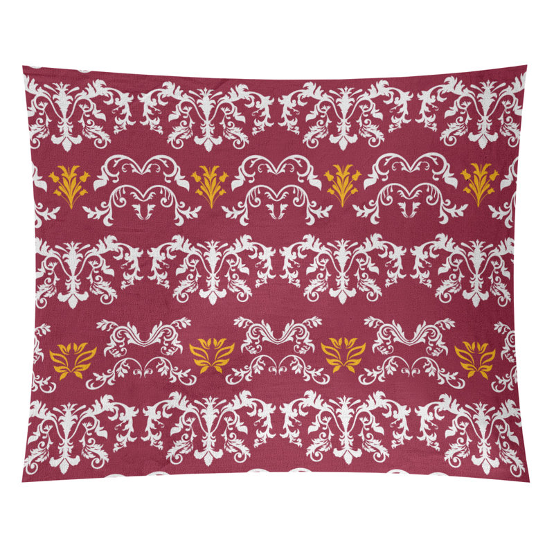 Tapisserie baroque en microfibre de football de l'Arizona, H 51 po x l 60 po, Rouge / Blanc / Jaune