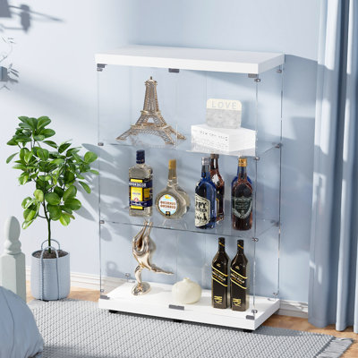 Vitrine à 3 tablettes et porte côte à côte Jonnika