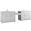 Bellshire 120" W Dual Vanity Set with 24" Make-Up Counter-459925805-459925806-459925842