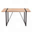 Table de salle à manger rectangulaire rustique industrielle avec plateau épais de 1,5 po (55,1 po, sièges 4-6)