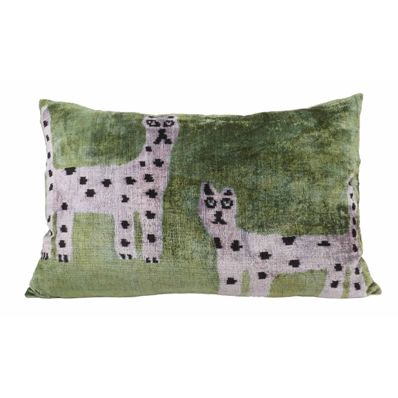 Velvet Ikat Pillow Cover And Insert