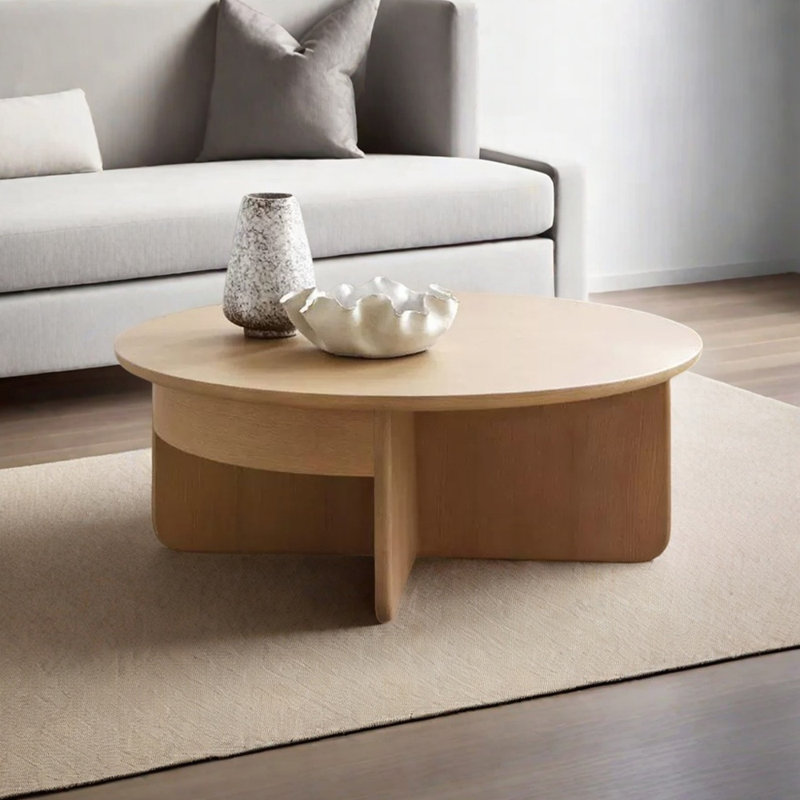 Modern Simple Style Coffee Table with Round Top