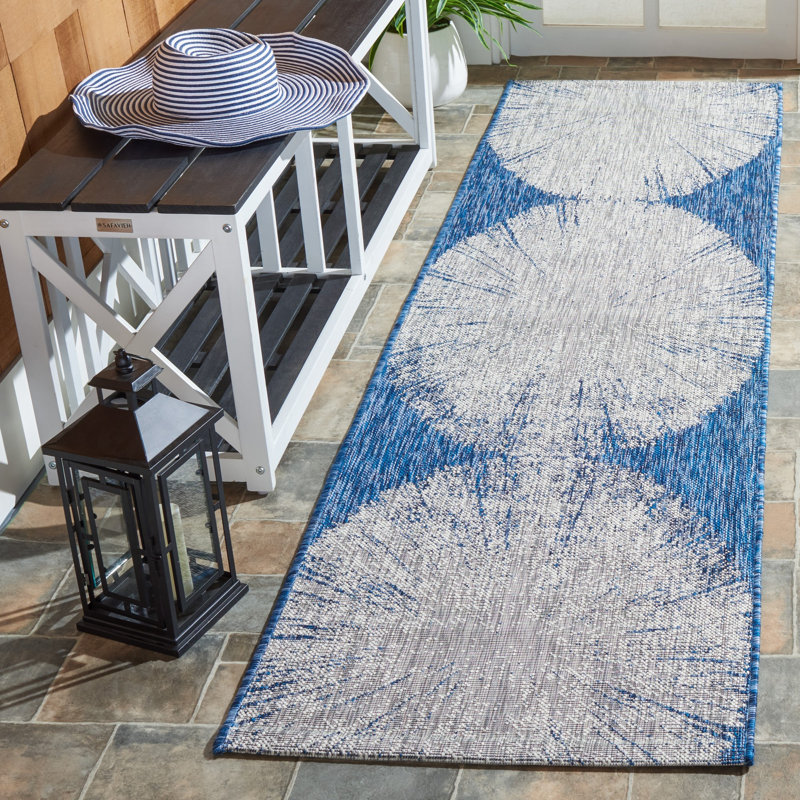 Amabella Performance Abstract Indoor/Outdoor Area Rug, Runner 2'3" X 8'