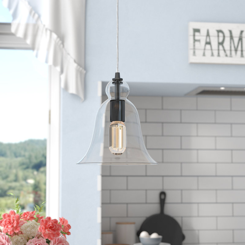 Luminaire suspendu en forme de cloche à 1 lumière Aalaya