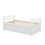 Lit simple avec tête de lit, pied de lit, lit gigogne et trois tiroirs-2060494354