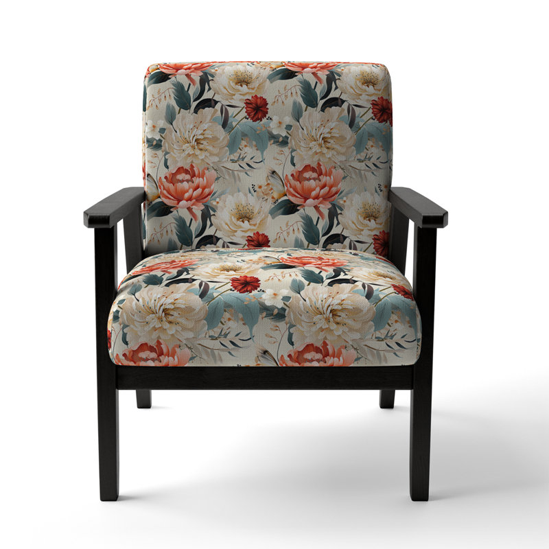 Fauteuil d'appoint rembourré Modern Botanical Soft Color Scenery I
