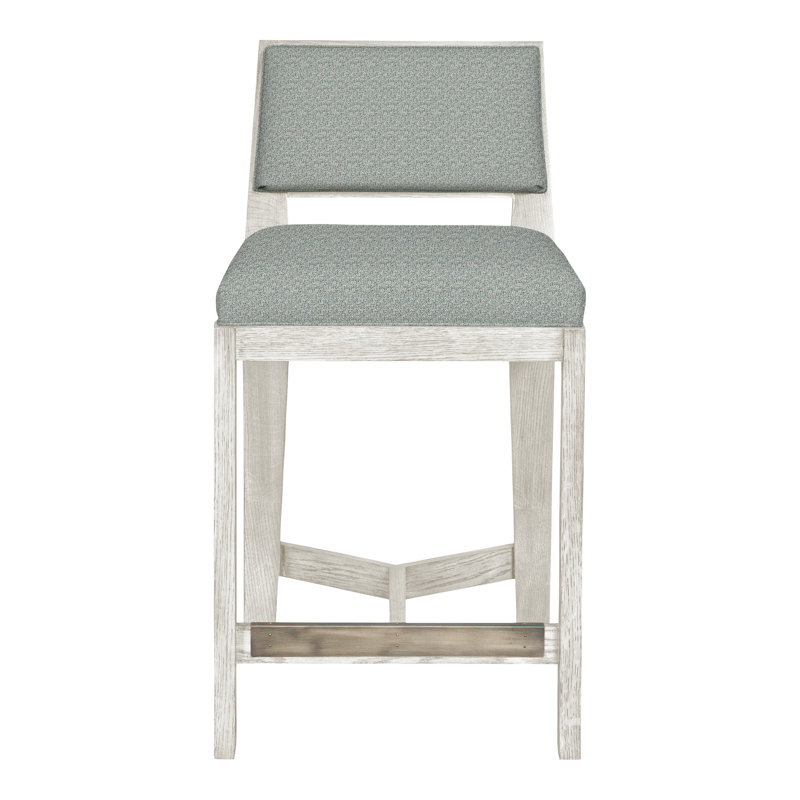 Thom Filicia Solid Wood 32.5" Bar Stool, Casa Blanca, Tuck Water