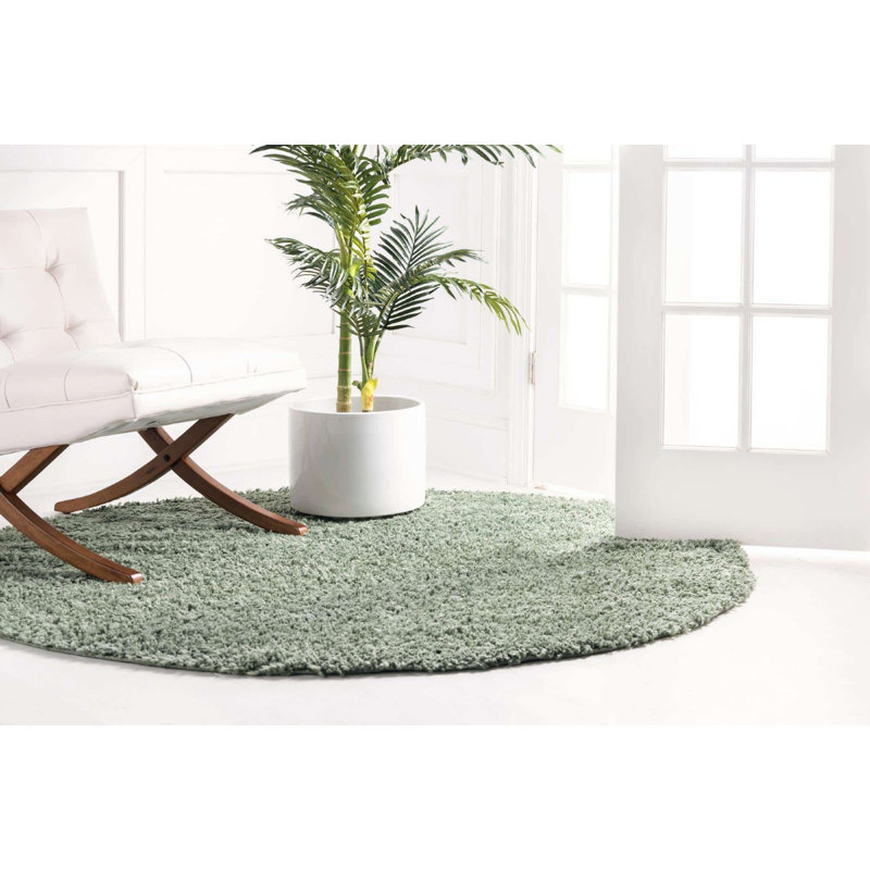 Tapis sauge tissé à la machine Wegate, Rond 7 pi 1 po
