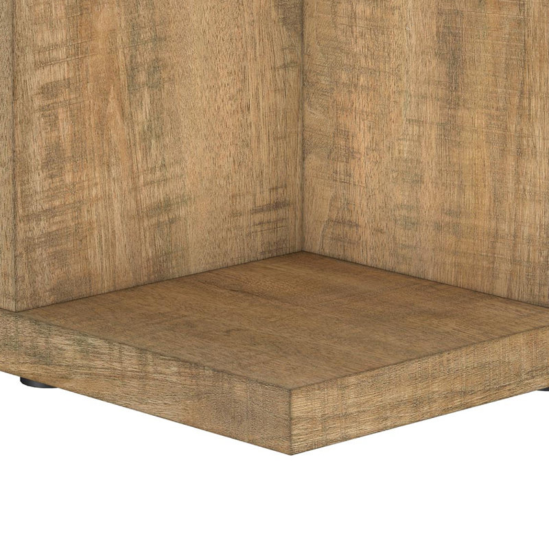Square Engineered Wood End Table In Mango