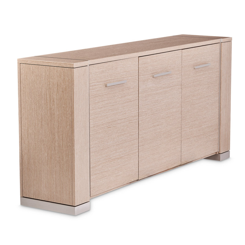 Laguna Ridge Contemporary Beige 72'' Washed Oak Sideboard