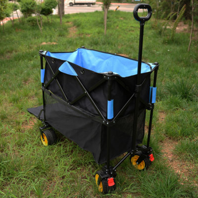 Folding cart Extra Long Extender Wagon Cart Folding Wagon Garden Shopping Beach Cart