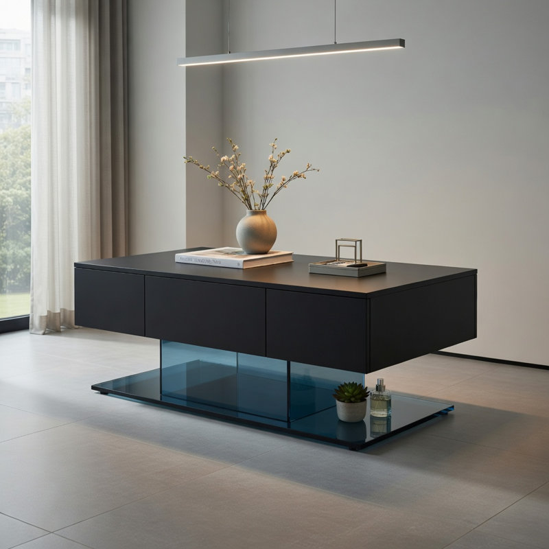 Table basse à DEL Hommoo, Black